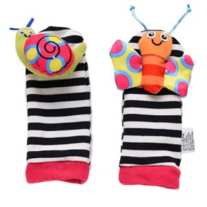 Adjustable Kids Plush Toys Wrist Ring Bell Puzzle Toy Socks