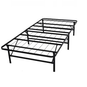 Metal Foldable Bed Frame for Small Double Adults in Simple Hotel and Easy