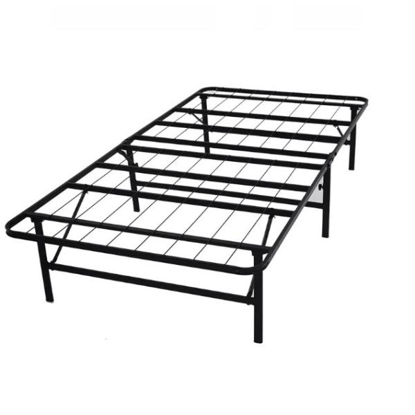 Metal Foldable Bed Frame for Small Double Adults in Simple Hotel and Easy