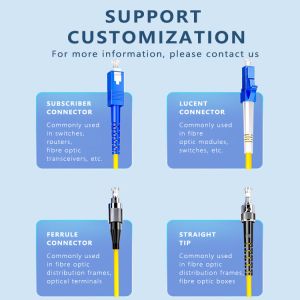 LC UPC/LC UPC 2.0mm PVC OFNR 9/125 Single Mode Fiber Optic Cable Patch