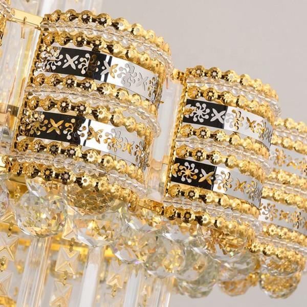 Large Customized Certification Decor Modern Crystal Chandelier Dining Gold Stairs