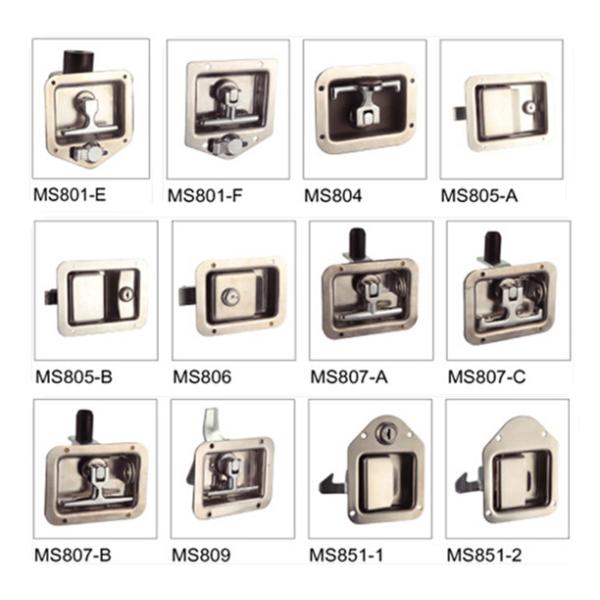 Highly Polished T Handle Garage Door Lock For Industrial Equipment