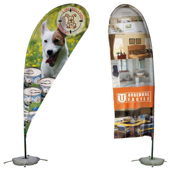 Waterproof Beach Feather Flags 40x190cm Fiberglass Aliminium Pole