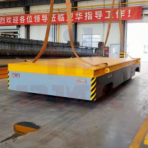 50 Tons Heavy Load Trackless Transfer Trolley Hydraulic Steering