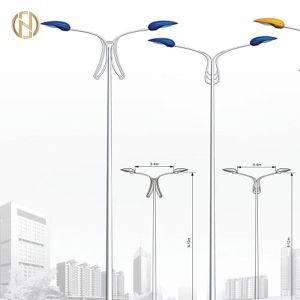 Steel Octagonal Light Pole 10M With Single Arm