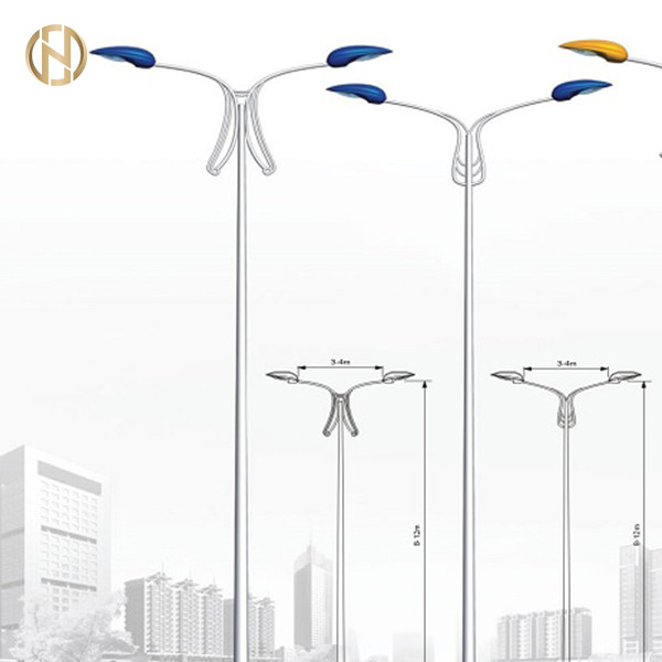 Steel Octagonal Light Pole 10M With Single Arm