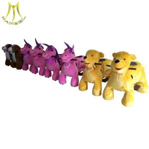Quality Hansel wholesale electric toys on wheels plush animal electric scooter for sale