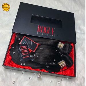 China 280mm Hair Extension Packaging Box Glitter Hair Bundle Packaging on sale
