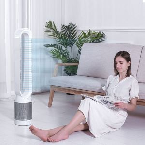 Silent 42 inch Tower Fan with Remote Control and Hepa Air Purifier No Vane