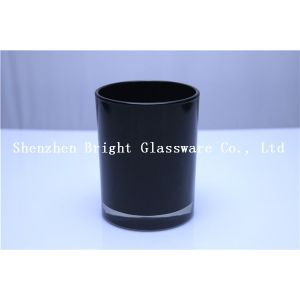 Black Glass Candle Holder For decoration