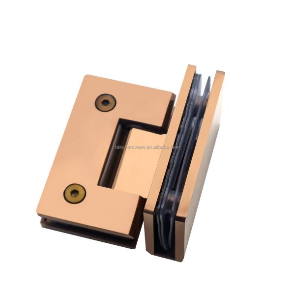 Customizable Stainless Steel 304 Shower Door Hinge in Rose Gold for 45KG Door Weight
