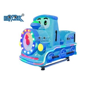 Little Blue Train Coin Operated Electric Kiddie Car Amusement Equipment