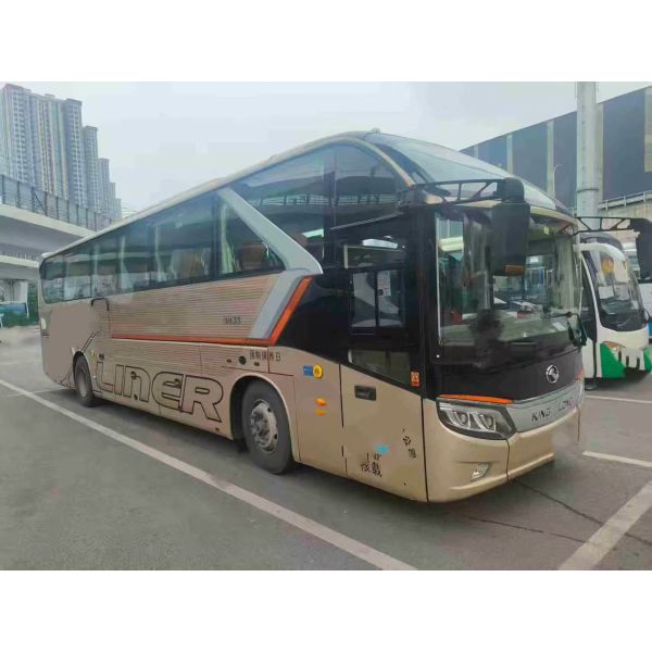 Used 50 Seater Diesel Kinglong Coach Bus Ghana Congo Weichai Engine Tour