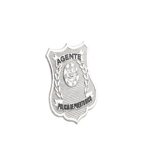 Custom Silver 0.23"-4.5" Police Metal Badge Country Lapel Pin Clutch