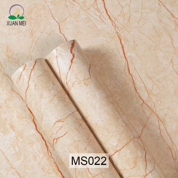 1.22m or 0.61m Width Size High Glossy Marbling PVC Wallpaper Adhesive Wall Stickers for Bathroom and Kitchen Marble Wallpaper
