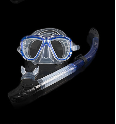 Diving equipment high quality silicone diving mask set of underwater ventilation PE pipe Diving mask snorkel set