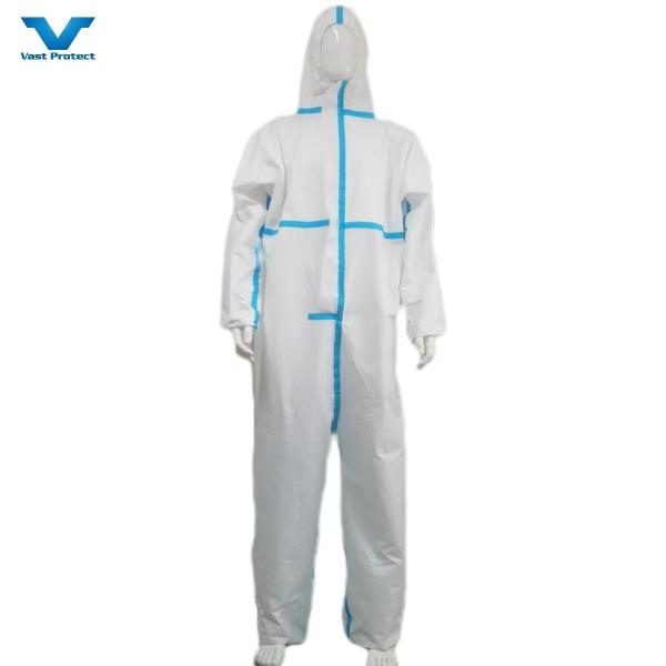 Buy CE Approved Disposable Coverall Ankle Style Waterproof OEM Protective Clothing at wholesale prices