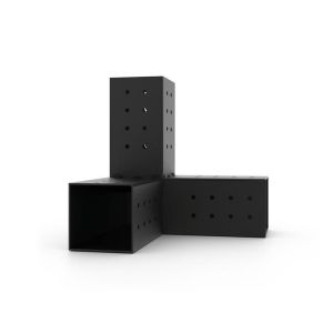 Black Modular 6*6 Pergola Post Base System Kits for Outdoor Space Gazebo Patio