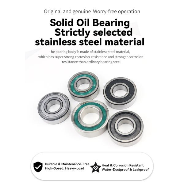 Smooth Operation Deep Groove Ball Bearings Solid Oil Bearings High Load Capacity Sealed Design