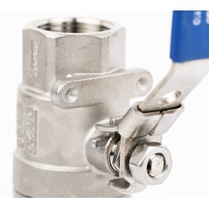 2PC Threaded Manual Ball Valve Stainless Steel Bidirectional Flow Direction