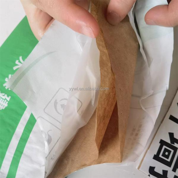 20kg White Kraft Paper Multi Wall Waterproof Cement Bags With Adhesive 2ply Paper 1ply Film