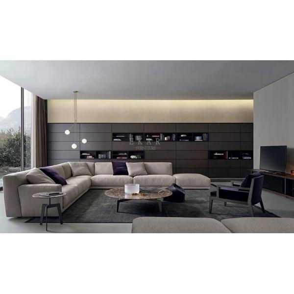 Stainless Steel Round Emperador Marble Top Coffee Table