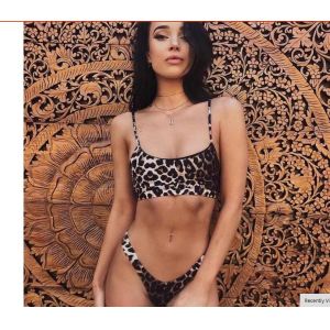 2019 Summer Woman Sexy Snake Girl Skin Pattern Bandage Bikini Set Bikini