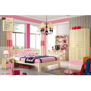 Quality kids pine bed room set furniture,#1003 for sale