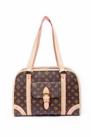 Buy  				Design Classic Royal Quality Leather Grid Hand Pet Carriers 	         at wholesale prices