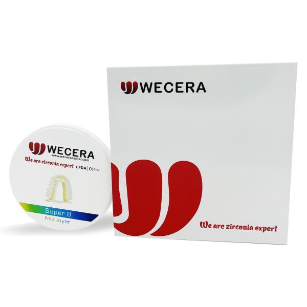 Buy Strength 8 Layers Multilayer Zirconia Block with 900Mpa Bending Strength and 1500 Degree Sintering Program at wholesale prices