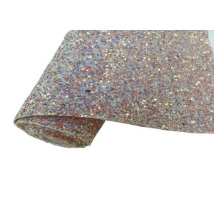 Elastic Fabric Backing Silver Glitter Fabric Soft And Sparkle Material