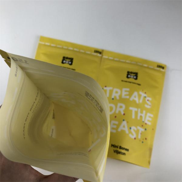 CMYK Pet Food Packaging Aluminum Foil Bag Stand Up With Zipper