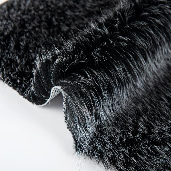 70-80mm Pile Length Acrylic Hair Tippy Dyeing Synthetic Fur Fabric for Winter Coat