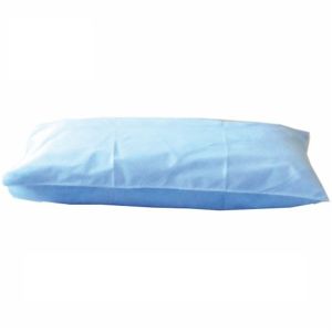 China Hotels Sky Blue Nonwoven Disposable Pillow Covers on sale