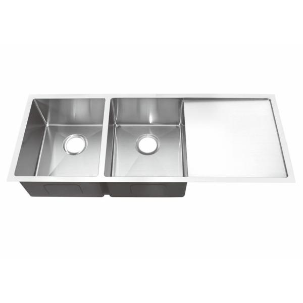 Household Rectangular Kitchen Sink With Side Drainboard Strict QC Control /