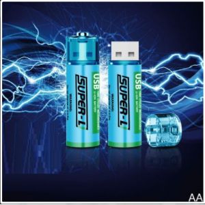 Full high capacity USB rechargeable 1.5V 1000mAh li ion battery No. 5 AA battery