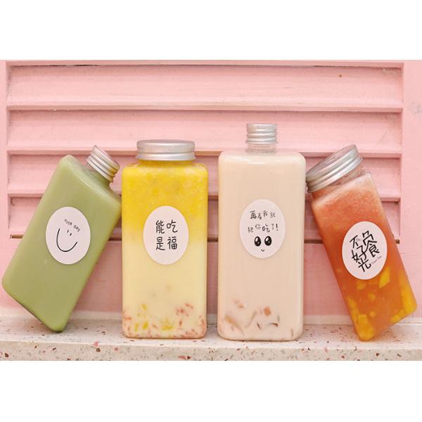 Buy 8oz Plastic Juice Milk Tea Bottles With Tamper Proof Lid at wholesale prices
