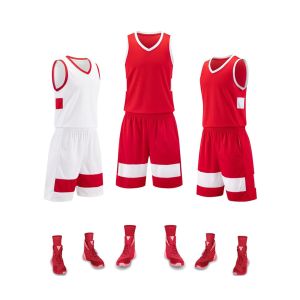 Quick-Drying Youth Basketball Uniforms with Standard Thickness and Custom Design