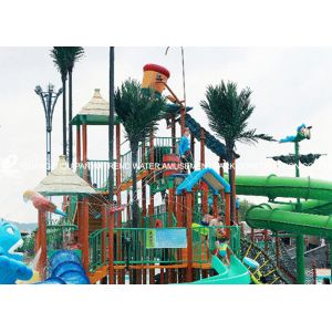 Funny Aqua Playground Fun Water Slides Combination With Biggest Water Slide For