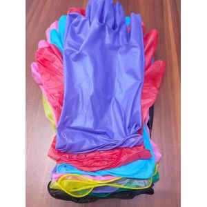 Powder-Free Disposable Blue Vinyl Nitrile Gloves for Medical Examination and