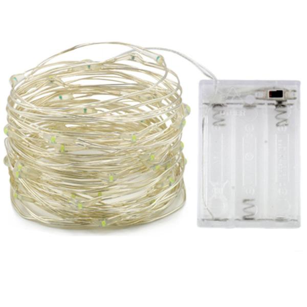 IP65 Battery Operated String Lights 11M Warm White Outdoor Clear 100 LED