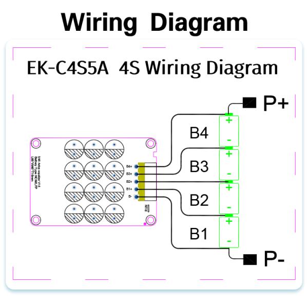 7S 8S 12S 13S 14S 15S 16S 5A Active Balancer BMS Board For Emergency Power Supply