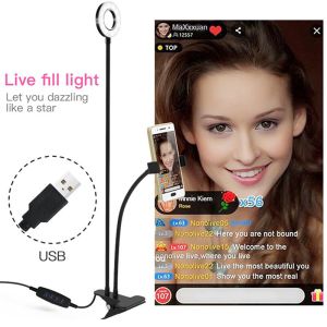 10 Brightness Levels Desktop Selfie Ring Light