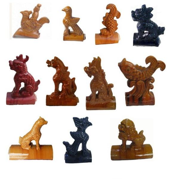 Yellow roof decoration Chinese temple ceramic roof tiles