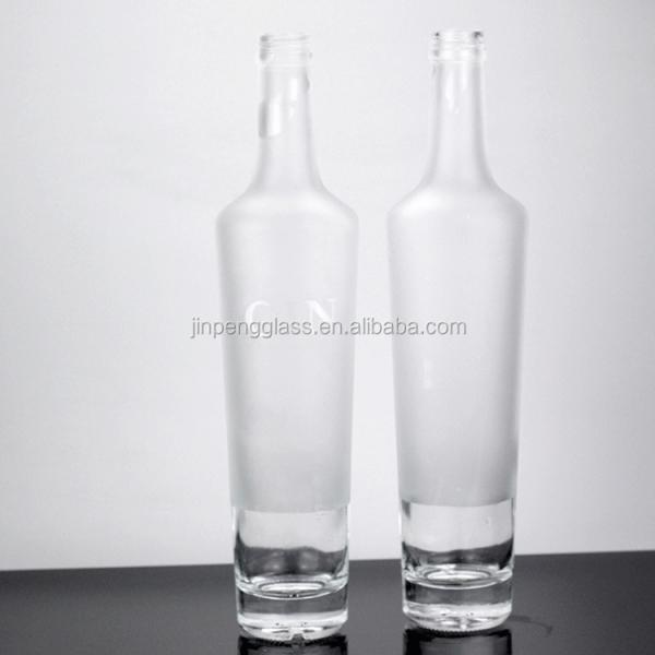 750ml Industrial Frosted Glass Vodka Bottle for Maunfacture and Trading