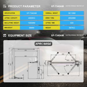 Auto Garage Equipment 2 Post Hydraulic Car Lift