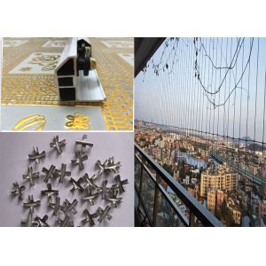 316 Stainless Steel Cable Invisible Safety Grill With Nylon Coating