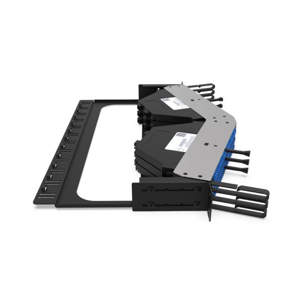 Rongbang RBTX-PP02 1U High Density Angled Frame Modular Panel 6 MPO/MTP to 144 LC Ports for Data Center Network