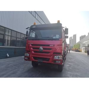 Red SINOTRUK HOWO 8X4 Dump Truck 400hp 12 Wheels