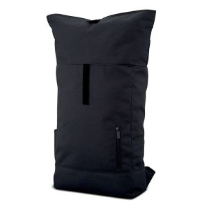 15.6 Inch Rucksack RollTop RPET Black Roll Top Backpack Waterproof Expandable